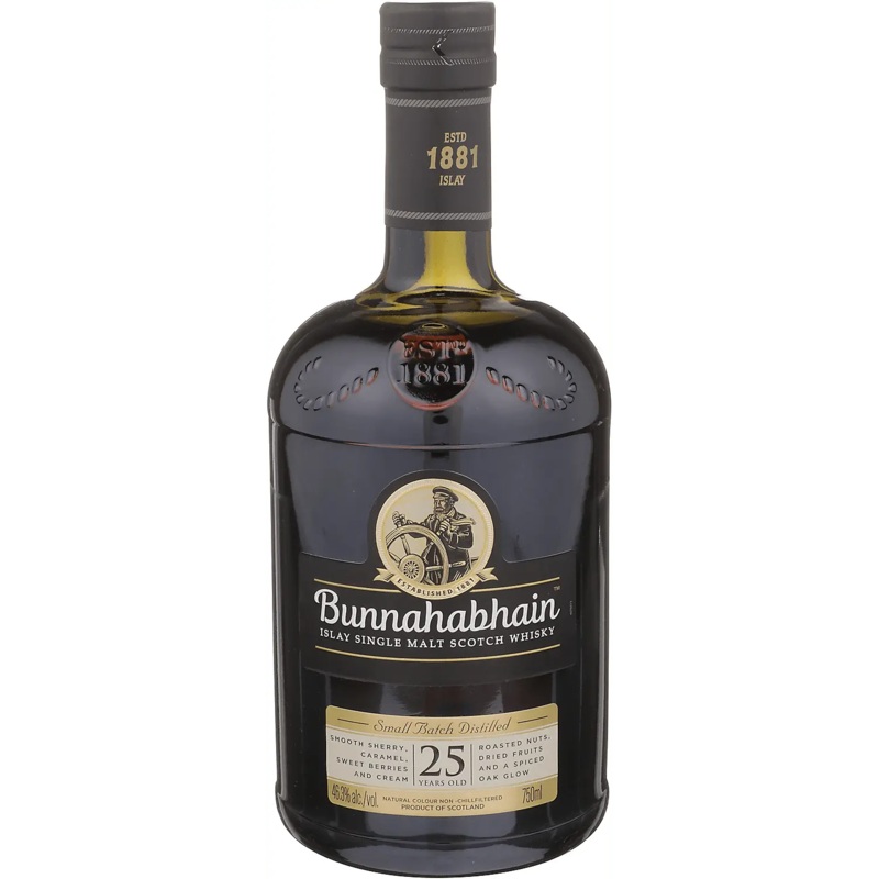 Bunnahabhain Single Malt Scotch Whisky Small Batch 25 Year Old 92.6 Proof 750ml