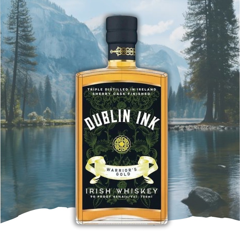 Dublin Ink Irish Whiskey Warrior’S Gold Sherry Cask Finished 90 Proof 750ml
