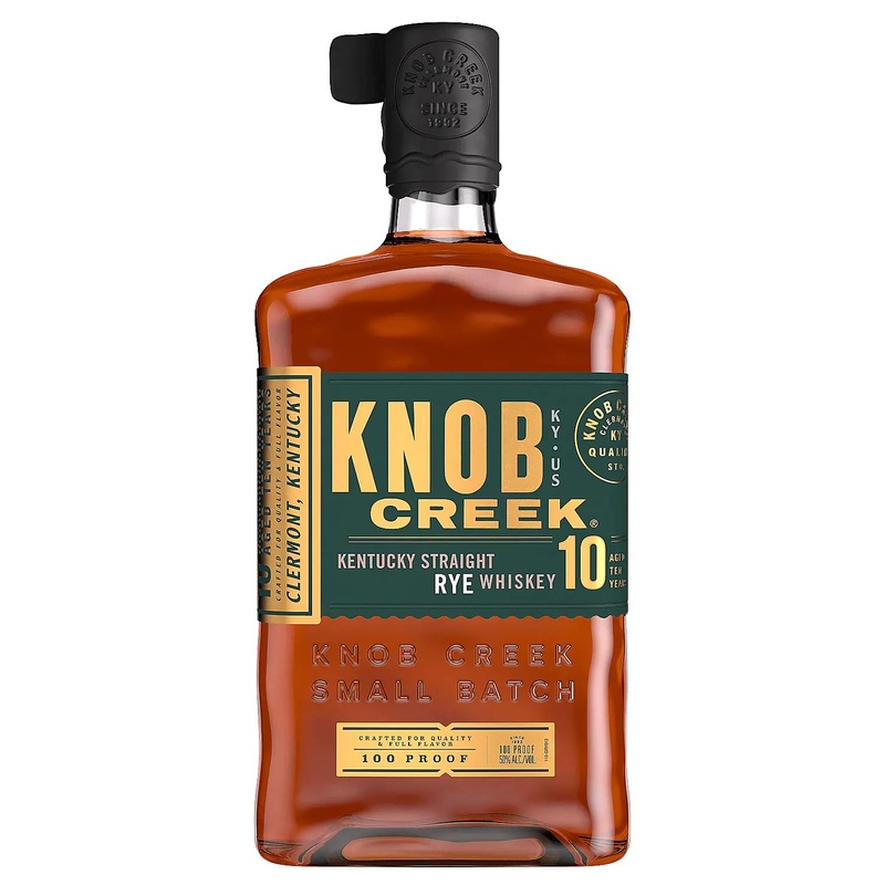Knob Creek Straight Rye Whiskey Small Batch 10 Year 100 Proof 750ml