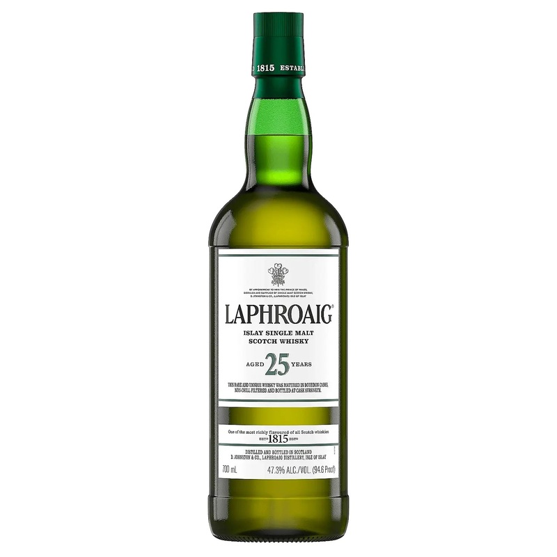 Laphroaig Single Malt Scotch Whisky Cask Strength 25 Year Old 94.6 Proof 700ml