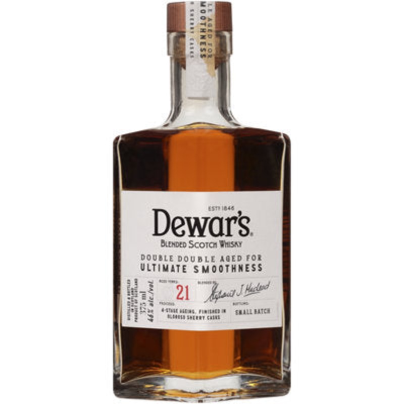 Dewar’S Blended Scotch Whisky Double Double Aged 21 Years Old 92 Proof 375ml