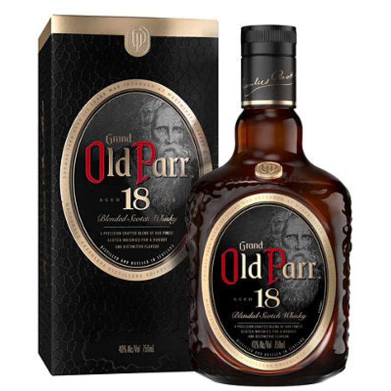 Old Parr Blended Scotch Whisky Deluxe 18 Years Old 80 Proof 750ml