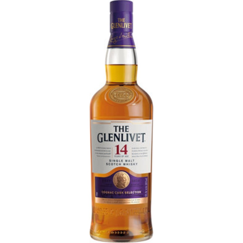 The Glenlivet 14 Year Old Single Malt Scotch Whisky Cognac Cask Selection 750ml
