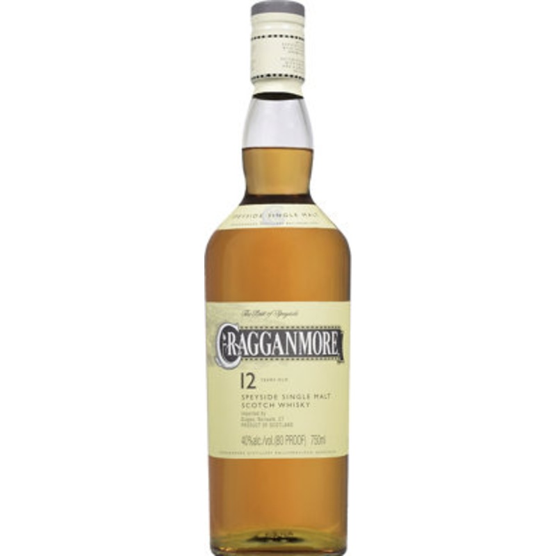 Cragganmore 12 Year Old Single Malt Scotch Whisky 80 Proof 750ml