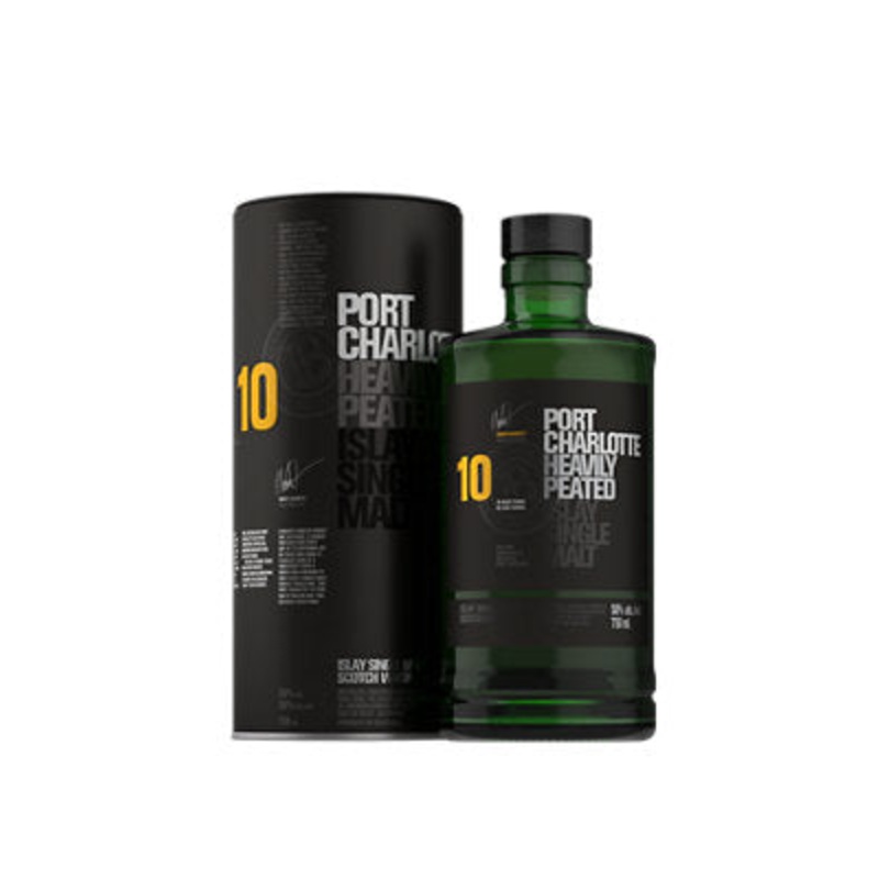 Port Charlotte 10 Year Old Heavily Peated Single Malt Scotch Whisky 100 Proof 750ml