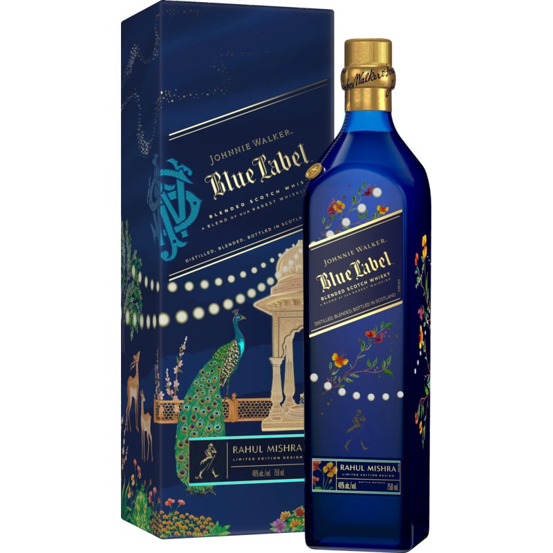 Johnnie Walker Blue Diwali Rahul Mishra Limited Edition Blended Scotch 750ml
