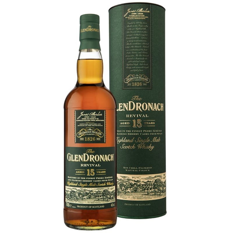 Glendronach Revival 15 Year Single Malt Scotch Whiskey 750ml