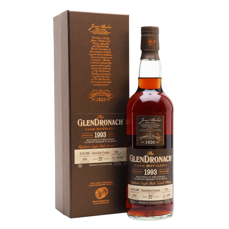 The Glendronach 27 Year Old 1993 Single Oloroso Sherry Puncheon Cask Single Malt Scotch Whisky