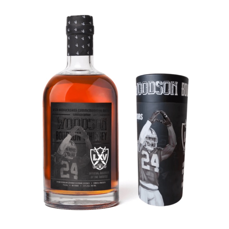 Woodson 65th Anniversary Limited Edition Charles Woodson Raiders “Blackout” Commemorative Kentucky Straight Bourbon