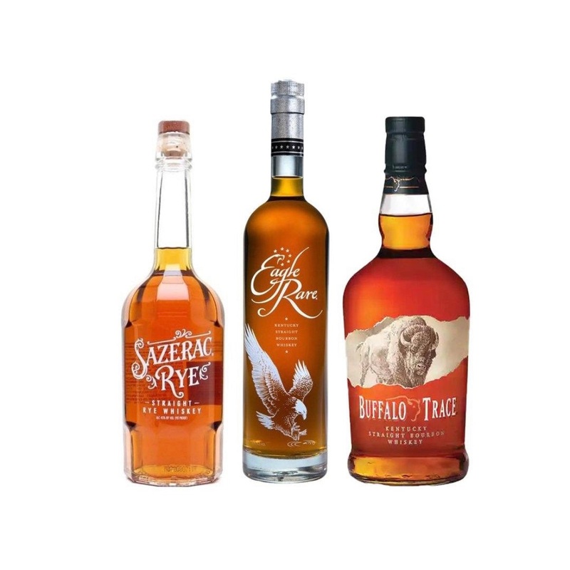 Sazerac Rye, Eagle Rare 10 Year & Buffalo Trace Bourbon Bundle
