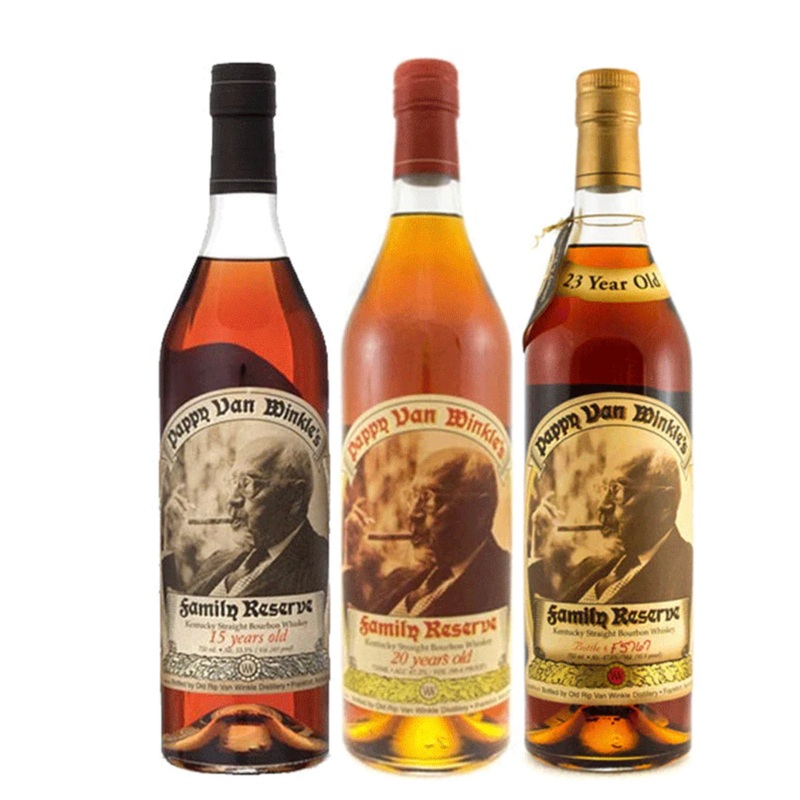Pappy Van Winkle’s 15 Year, 20 Year & 23 Year Bourbon Bundle
