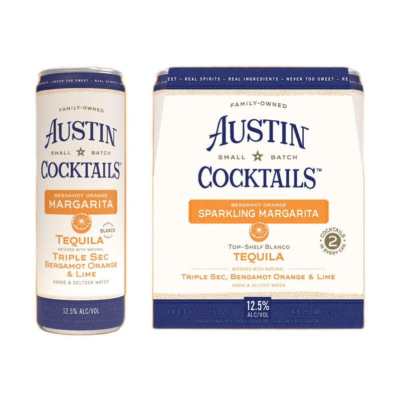 Austin Cocktails Sparkling Bergamot Orange Margarita 4-Pack
