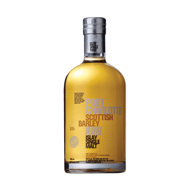 Bruichladdich Port Charlotte Scottish Barley Heavily Peated Islay Single Malt Scotch Whisky