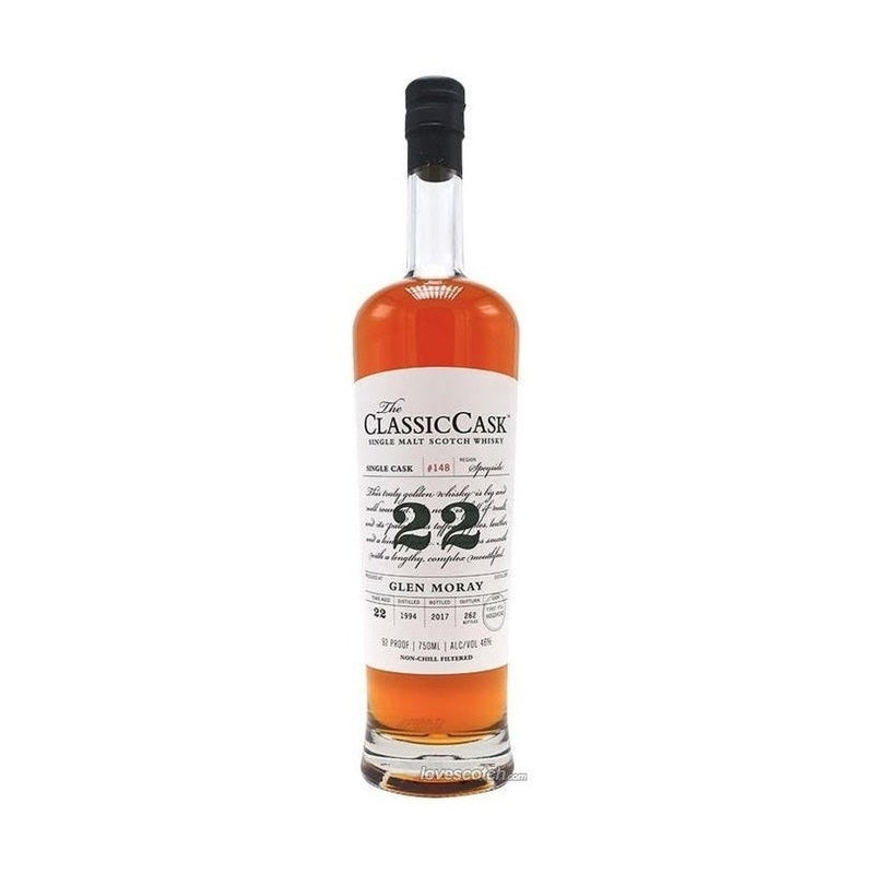 The Classic Cask Glen Moray 22 Year Old Single Malt Scotch