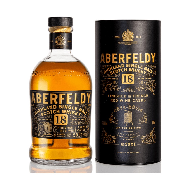 Aberfeldy 18 Year Old ‘Cte Rtie’ Red Wine Casks Finish Highland Single Malt Scotch Whisky