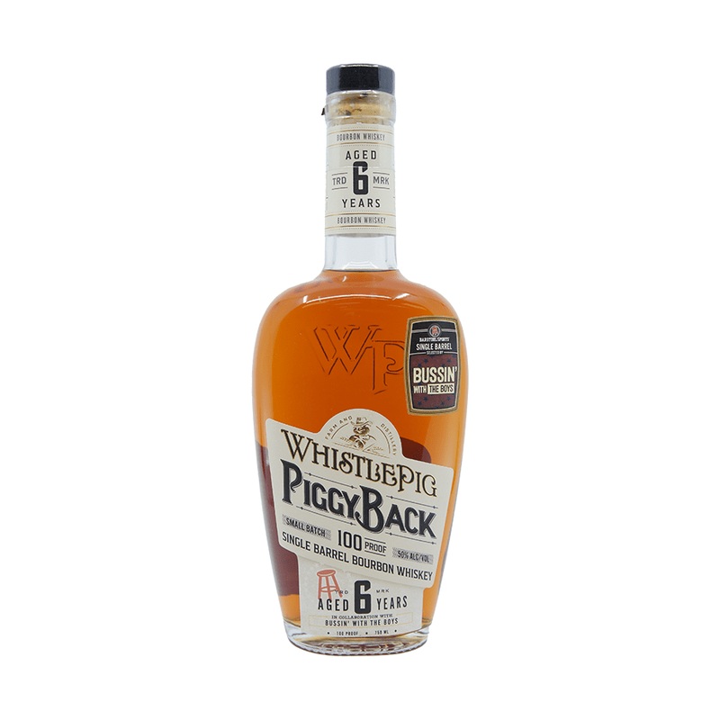WhistlePig PiggyBack Bussin’ With The Boys 6 Year Old Single Barrel Bourbon Whiskey