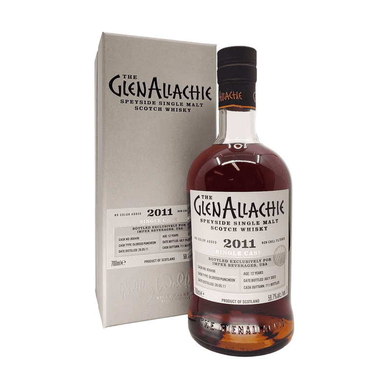 The GlenAllachie 12 Year Old 2011 Single Cask Oloroso Puncheon Speyside Single Malt Scotch Whisky
