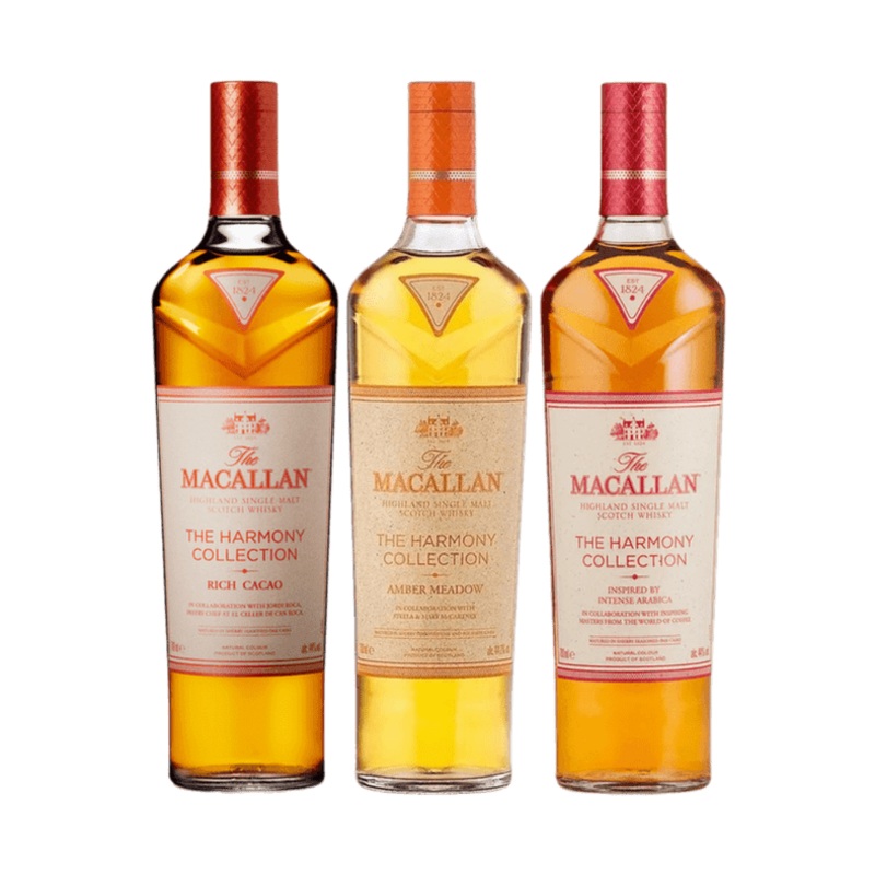 The Macallan Harmony Collection Bundle: Amber Meadow, Arabica, and Cacao
