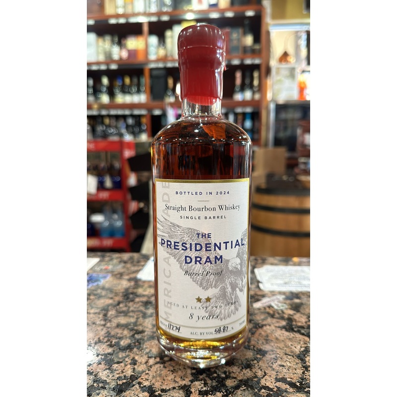Presidential Dram 8 Year Single Barrel Straight Bourbon Whiskey 700ml
