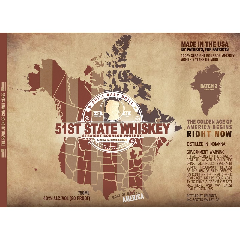 51st State Bourbon Whiskey Limited Edition Collector’s Bottle