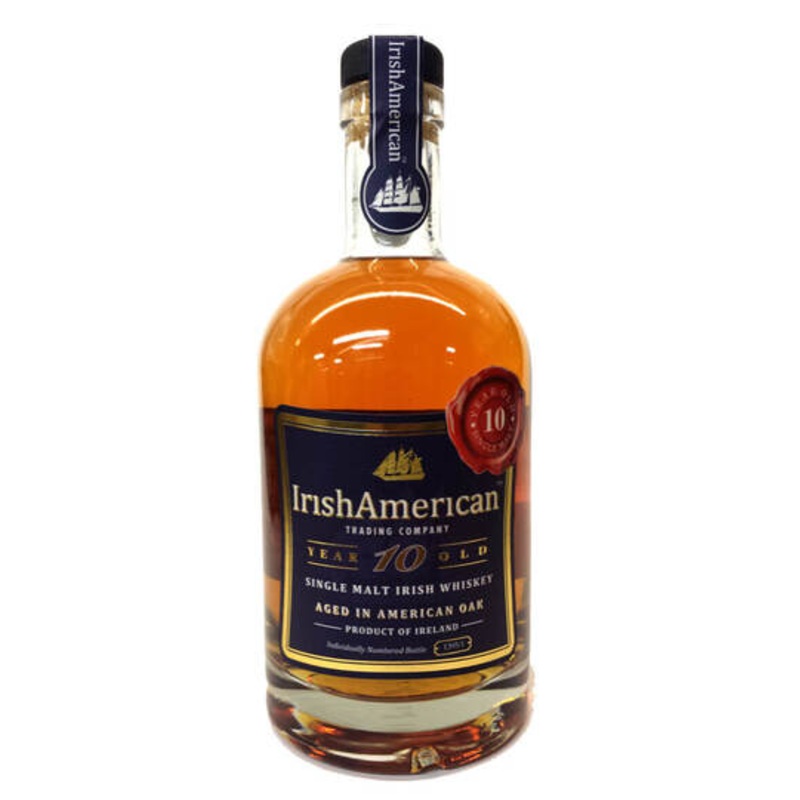 Irish American 10 Year Old Single Malt Irish Whiskey 750ml