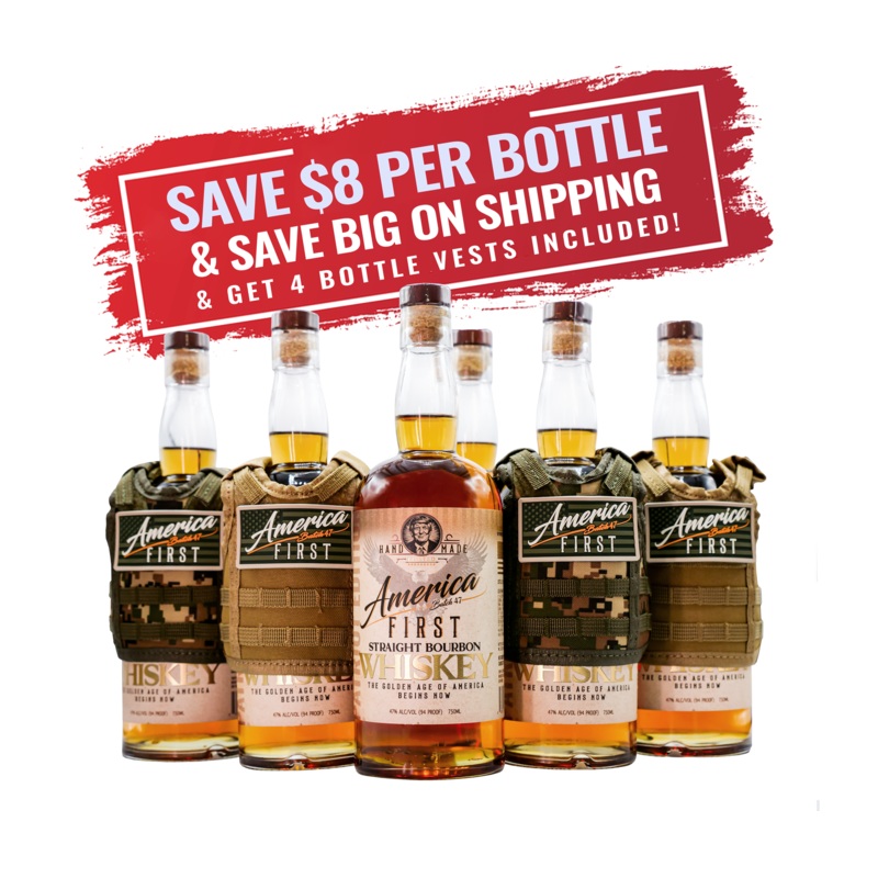 America First Bourbon Whiskey 6-Pack 750ml