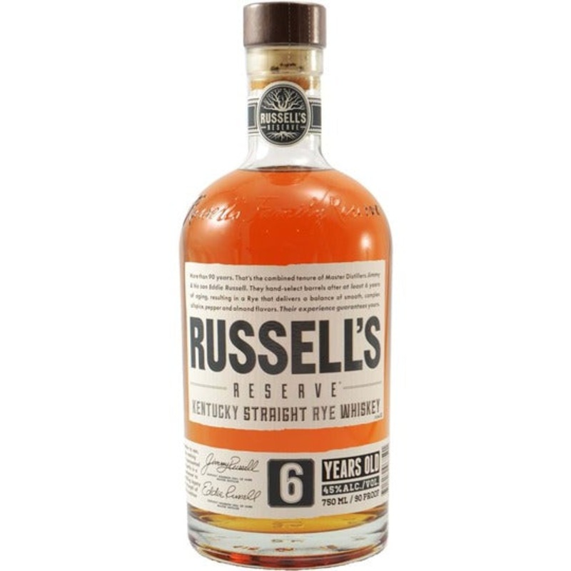 Russell’s Reserve 6 Year Old Kentucky Straight Rye Whiskey 750ml