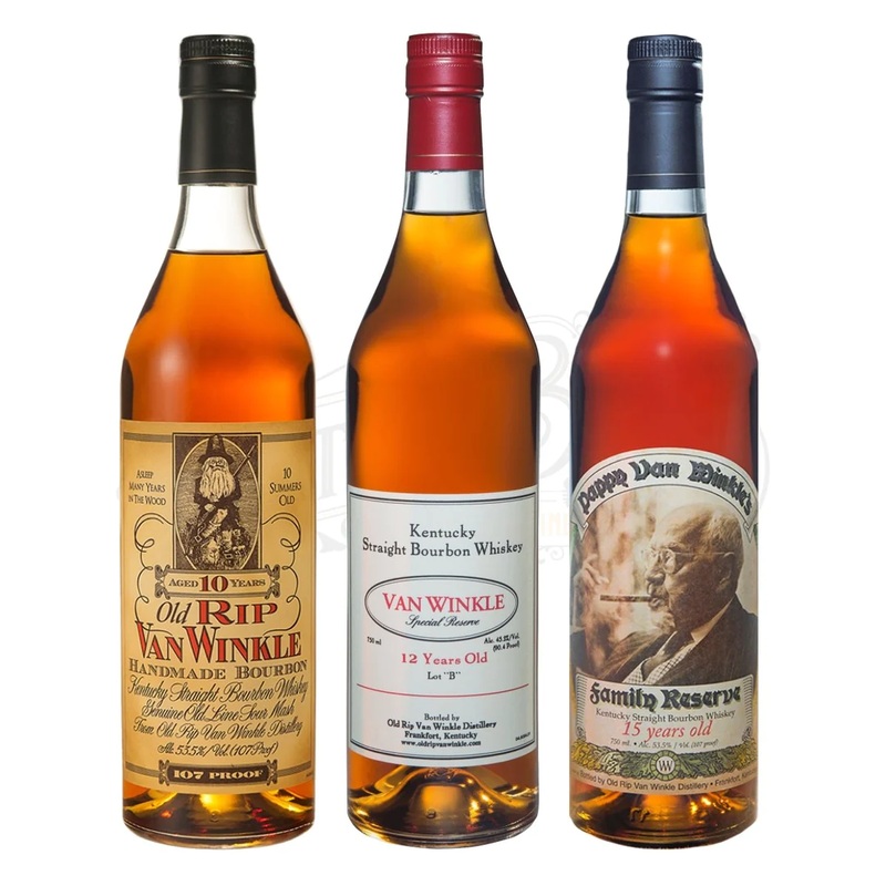 Pappy Van Winkle Bundle – Old Rip 10 Year Old,  Van Winkle Lot B 12 Year & Pappy Van Winkle 15 Year Old
