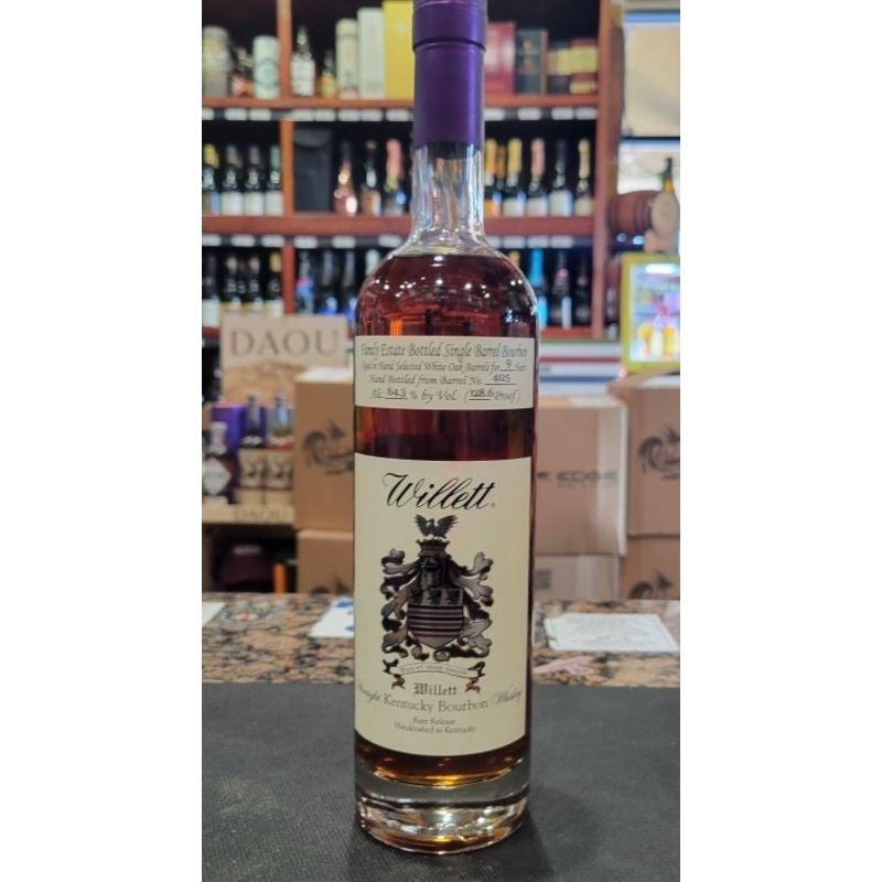 Willett 9 Year Old Family Estate Single Barrel Bourbon Whiskey Barrel #4125 750ml
