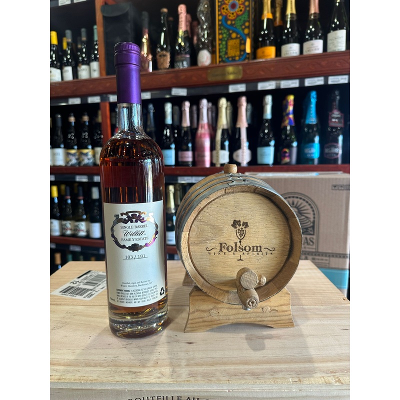 Willett Family Estate Bottled Single Barrel 8 Year Old Straight Bourbon Whiskey Bottle No. 181 750ml