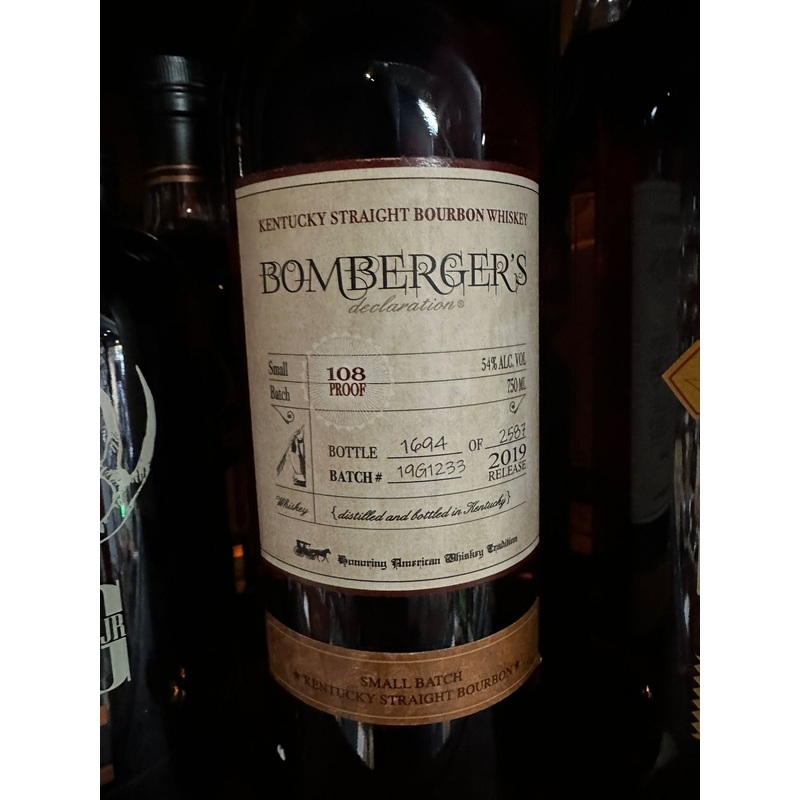2019 Bomberger’s Declaration Small Batch Kentucky Straight Bourbon Whiskey 750ml