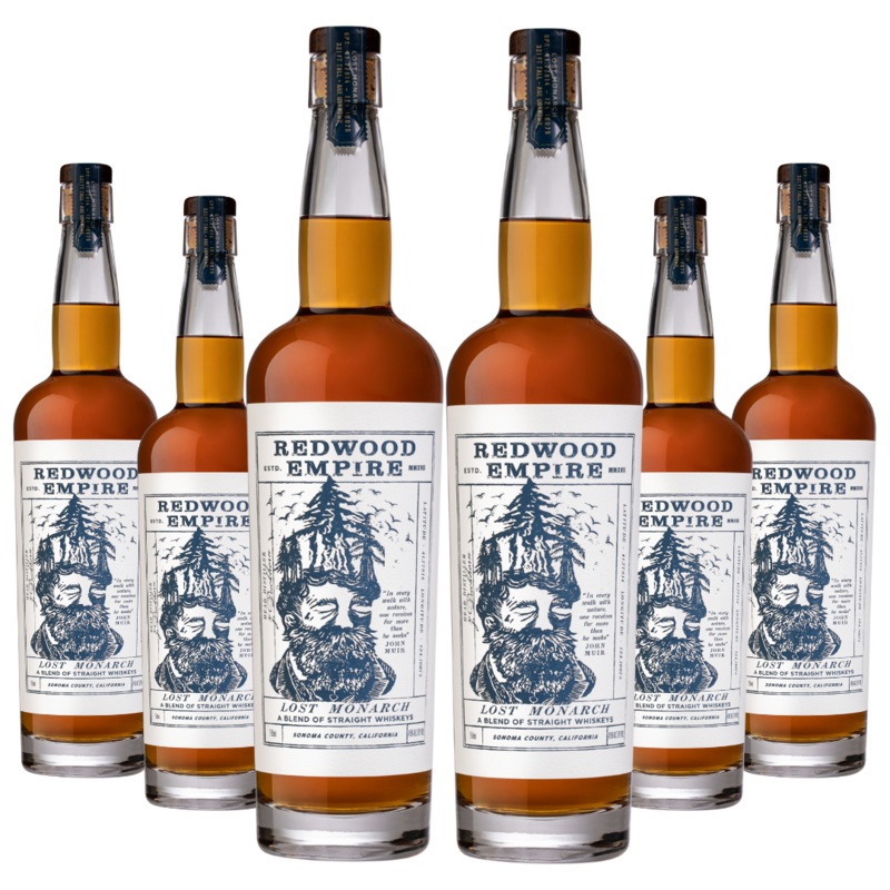 Redwood Empire Lost Monarch Whiskey 6 Bottle Case 750ml