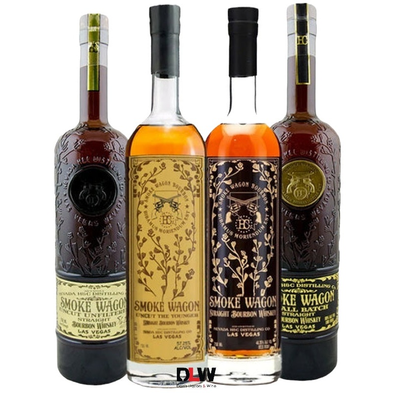 Smoke Wagon Bourbon Whiskey 4 Bottle Combo 750ml