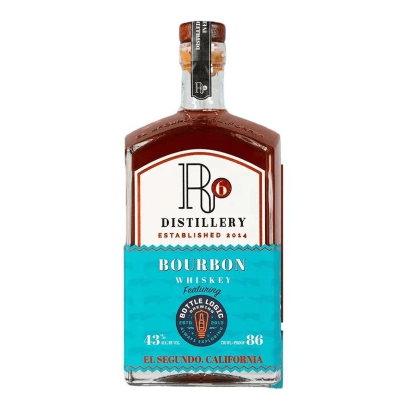 R6 Distillery Bourbon Bottle Logic Brewing 86 750ml