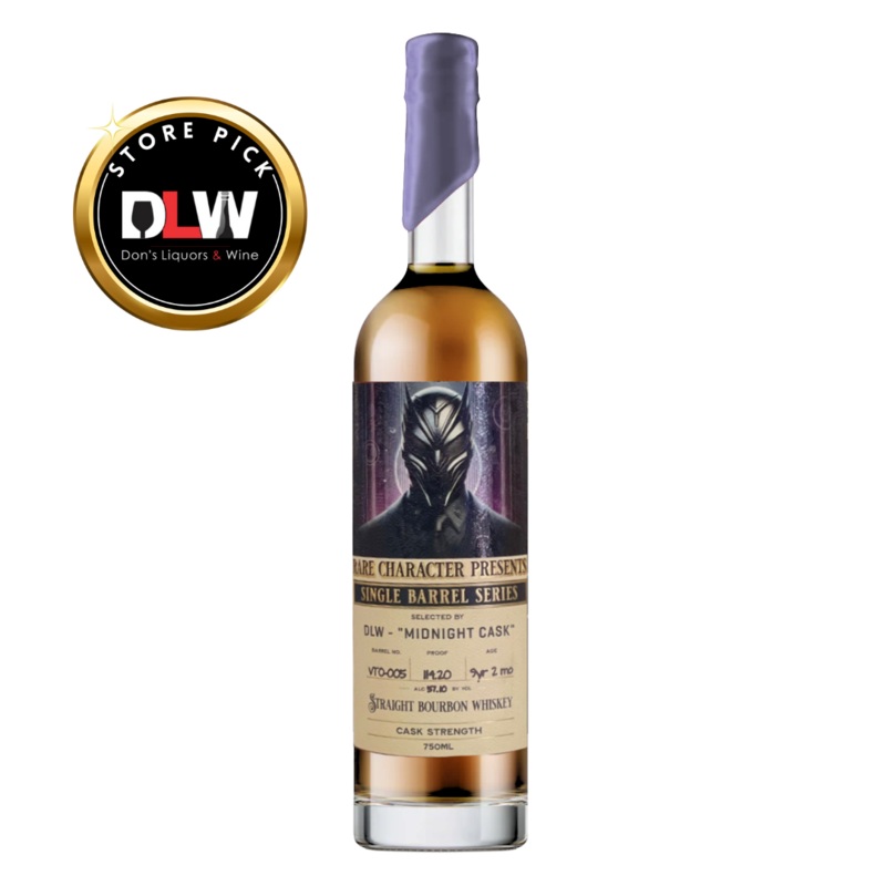 Rare Character 9 Year DLW “Midnight Cask” Single Barrel Bourbon 114.2 Proof 750ml 750ml