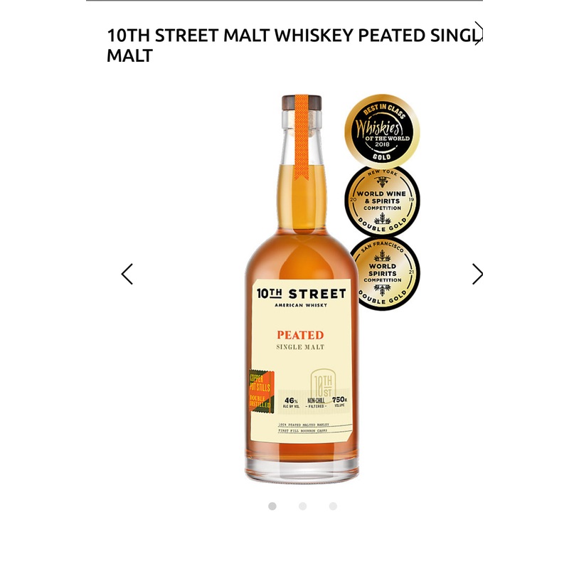 10th Street American Whiskey Peated Single Malt 92